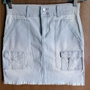 Democracy Light Blue Striped Mini Skirt